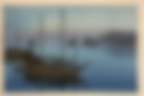 The island of Mitsugojima, seen from a boat under the crescent moon (Mitsugojima) (preview)