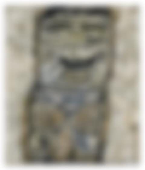 PORTRAIT D'HOMME MOUSTACHU FAÇON CARTON PÂTE  (preview)