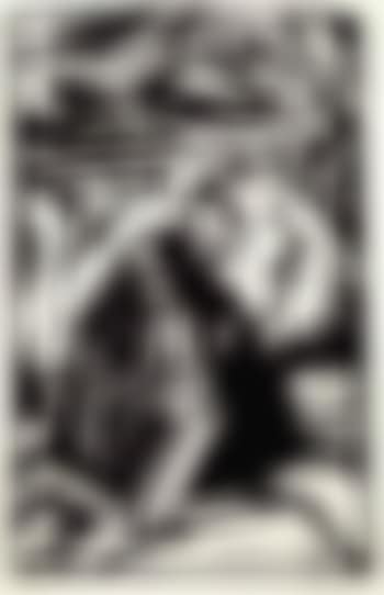 Figure kneeling on stone (preview)