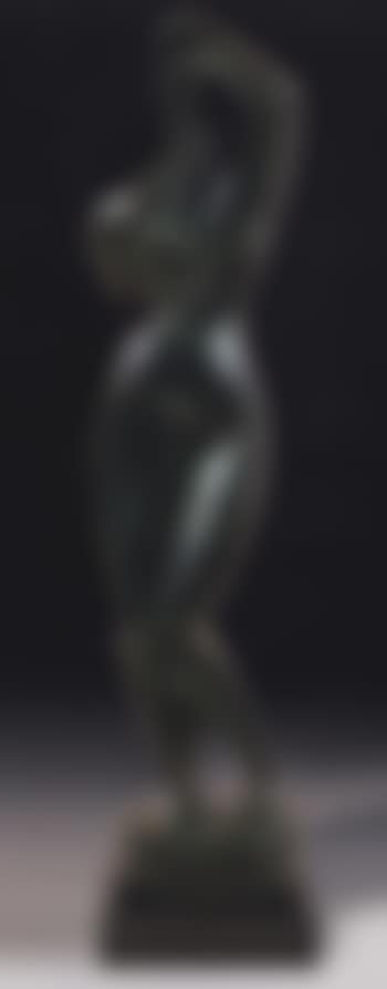 Woman combing her hair (preview)