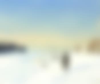 Hunter and dog on a clear winter's day (preview)