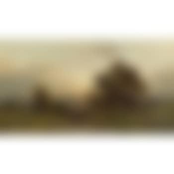 Covered wagon and cattle in a landscape (preview)