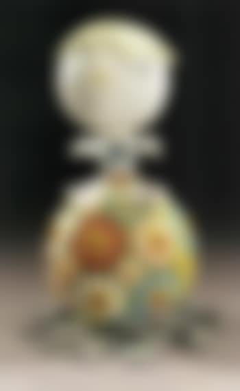 Oval, figure seated on a cosmos ball (preview)