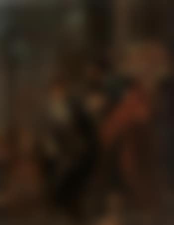 Historical scene with a young man holding the hand of a bearded man (preview)