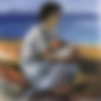 Woman sitting by the sea (preview)