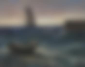 Seascape with boat and sailing boat (preview)