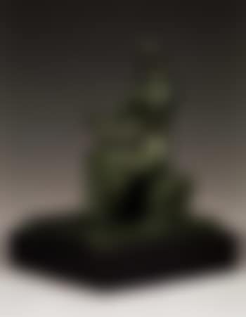 Draped mother and child on curved bench (preview)