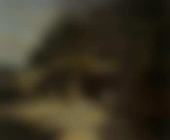 Wooded hilly landscape with a shepherd resting in a grotto (preview)