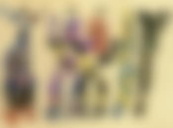 Taches quadrangulaires evoquant un groupe de personnages (preview)