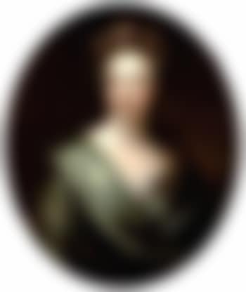 Portrait of Lady Dianna Feilding, in a white chemise and a green wrap (preview)