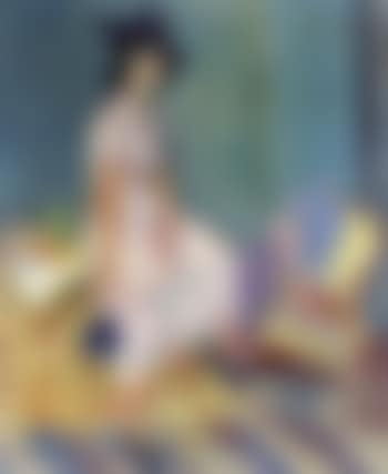 Interior scene with woman (preview)