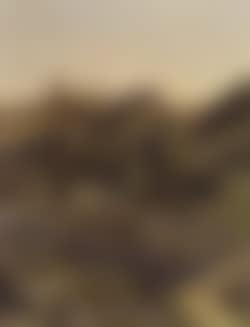 Rocky valley with castle ruins on the hilltop (preview)