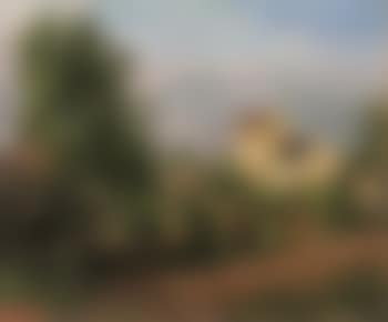 Paysage avec maisons blanches a droite (preview)