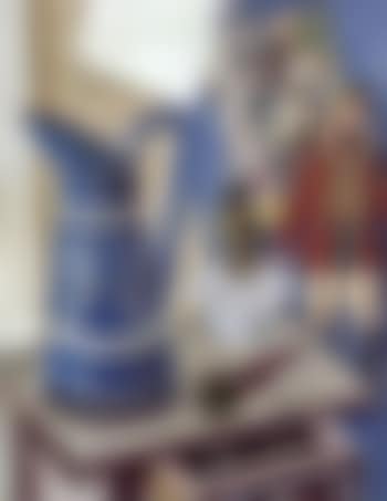 Still life with jug, lamp, puppet (preview)