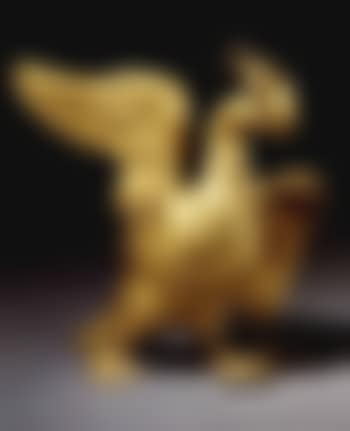 Swan in a startled pose with spreaded wings (preview)