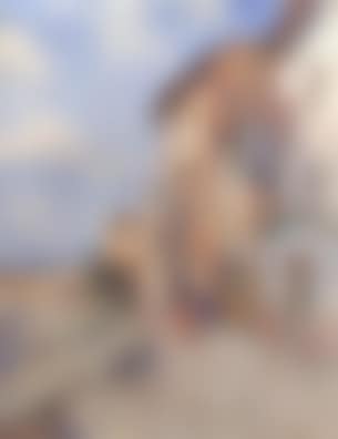 Terrace view with figures, Italy (preview)