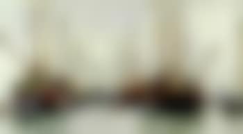 Gaily coloured fishing vessels at anchor (preview)