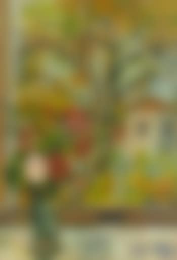 Bouquet de fleurs devant une fenetre a Saint-Bernard (preview)