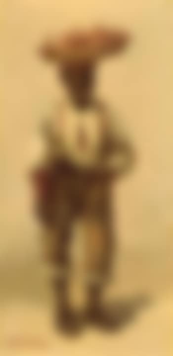 Crab seller. Woman with pipe (preview)