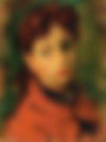 Young woman in a red sweater (preview)