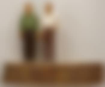 Untitled, man in green shirt, man in brown trousers (preview)