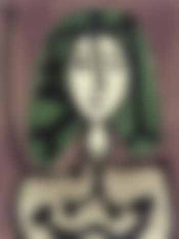 La femme a la resille, femme aux cheveux verts (preview)
