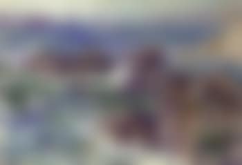 Rocky cove with village (preview)