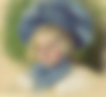 Head of Simone in large plumed hat (preview)