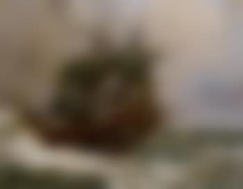 Man-o-war under reefed topsails in heavy weather (preview)