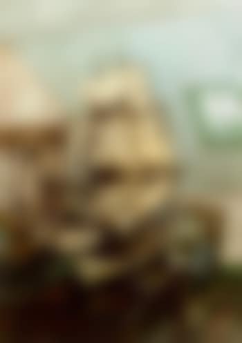 Study of two model frigates in the artist's studio (preview)