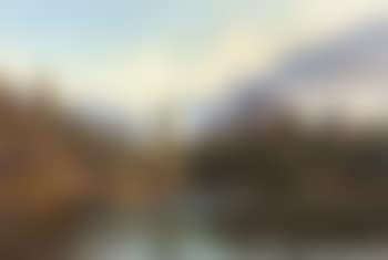 Alpine lake with cattle (preview)