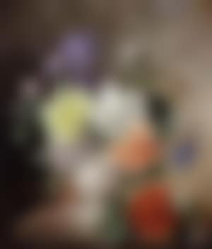 Still life study of sweet Williams, roses and other flowers in an alabaster vase (preview)