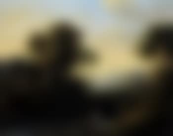 Classical landscape with two herdswomen and flock near ford (preview)