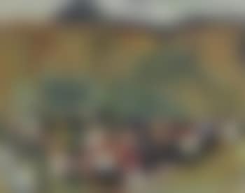 Village with mountains in background (preview)