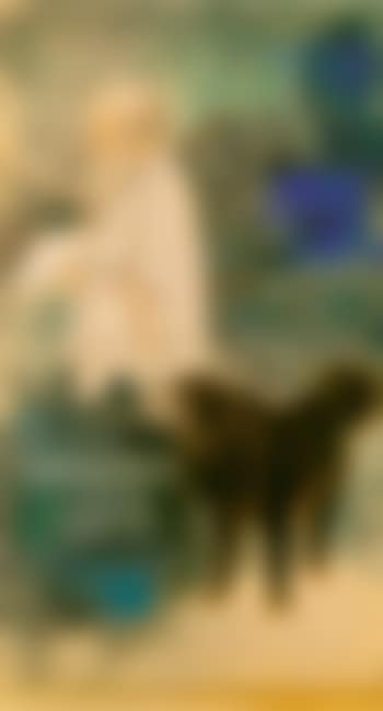 Self portrait with Saint Bernard (preview)