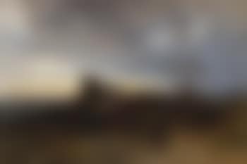 Extensive autumn landscape with fortress (preview)