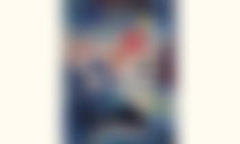 Abstraktes gemalde blau, weiss, geld (preview)