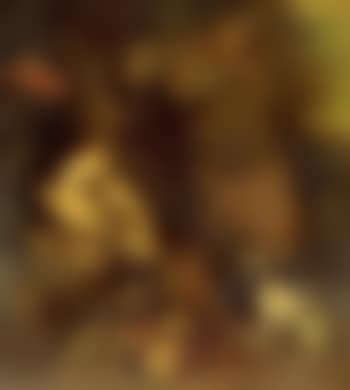 Monkey, dog and various birds in a landscape among ruins (preview)