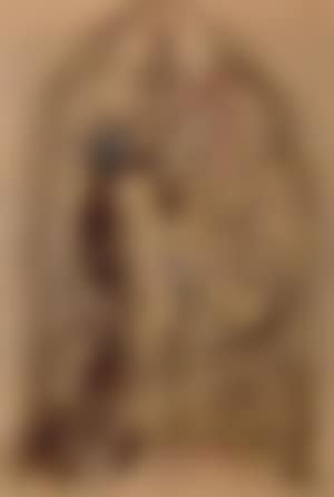 Woman before a wrought iron gate (preview)