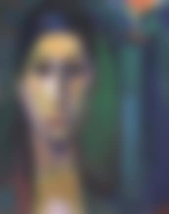 Young woman with flowers in vase (preview)