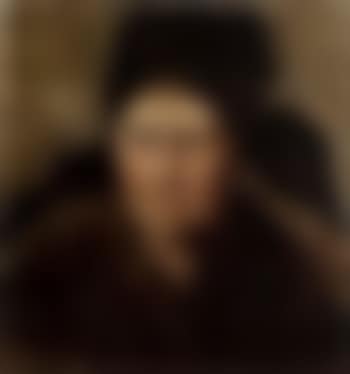 Portrait of peasant woman wearing black headscarf (preview)