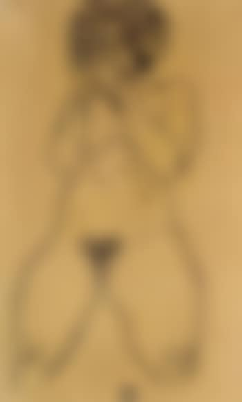 Female nude, hands on face (preview)