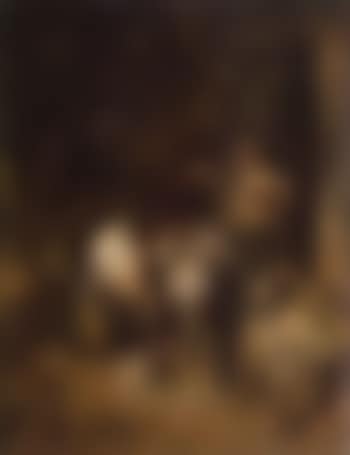 Horse rider saluting a bragger at the door to the inn (preview)
