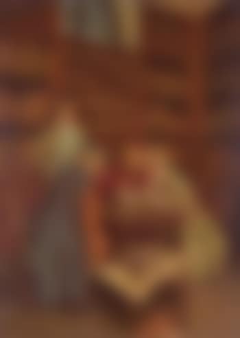 Four gentlemen gathered around a table in a library (preview)