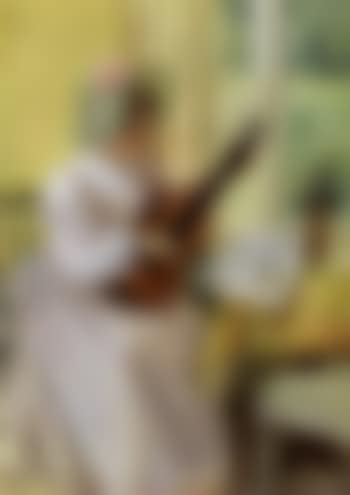 An old song - young lady singing and playing guitar (preview)