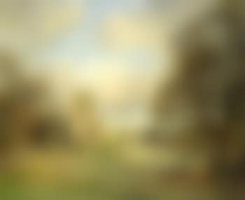Fountains abbey in sunlight with figures clearing leaves (preview)