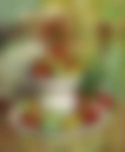 A still life of fruit and porcelain on a table (preview)