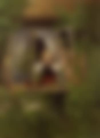 Girl by hollyhocks (preview)