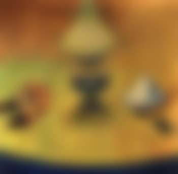 Still life with a lamp and fruit (preview)