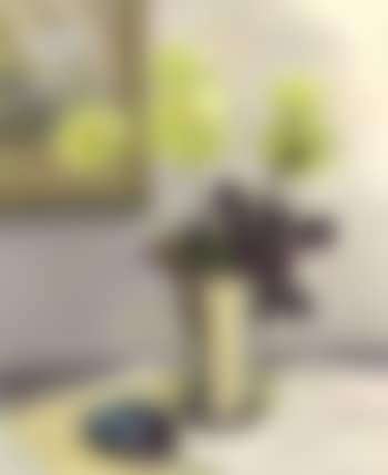 Still life of yellow roses in silver vase (preview)
